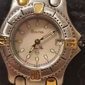 Lot of 2 Bulova Marine Star & Bulova 97P28 Women's Watches